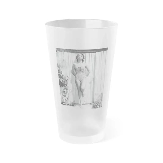 Beverly Garland #72 (Vintage Female Icon) Frosted Pint Glass 16oz 16oz Frosted - Go Mug Yourself