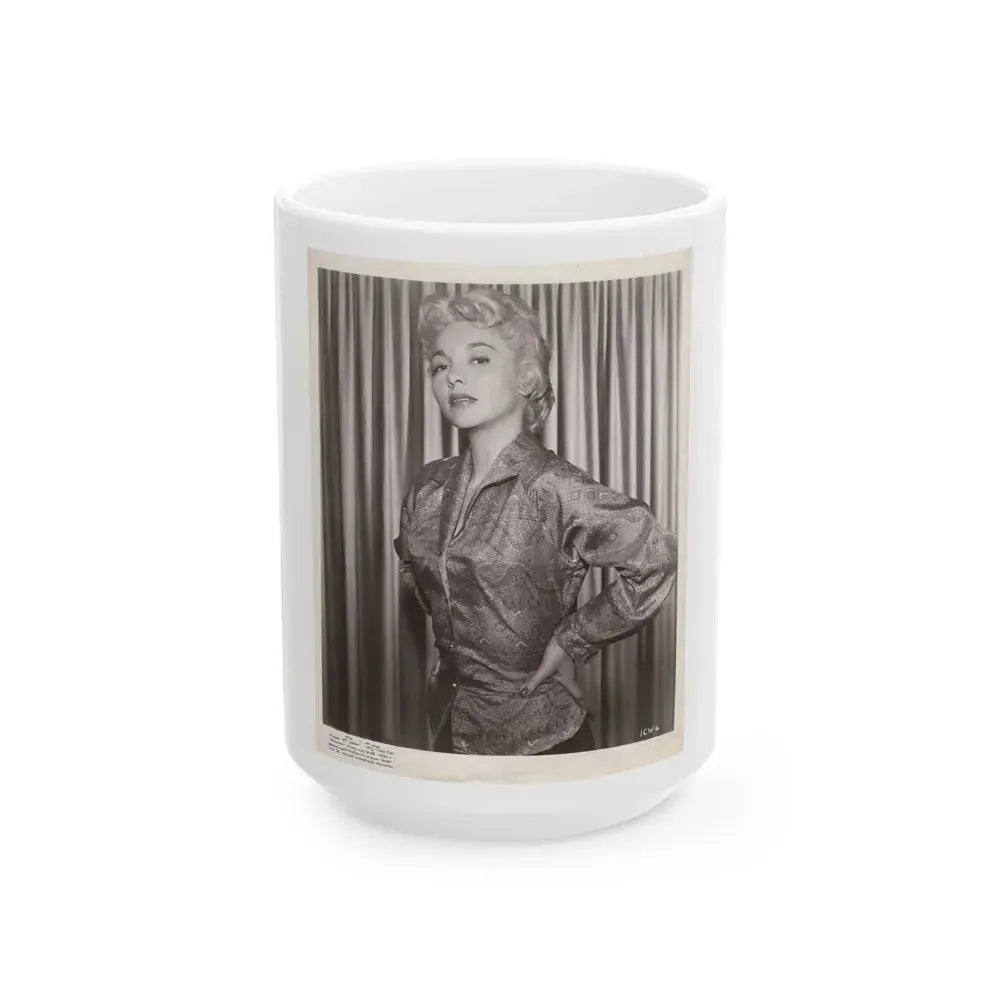 Beverly Garland #77 (Vintage Female Icon) White Coffee Mug 15oz - Go Mug Yourself