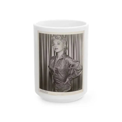 Beverly Garland #77 (Vintage Female Icon) White Coffee Mug 15oz - Go Mug Yourself