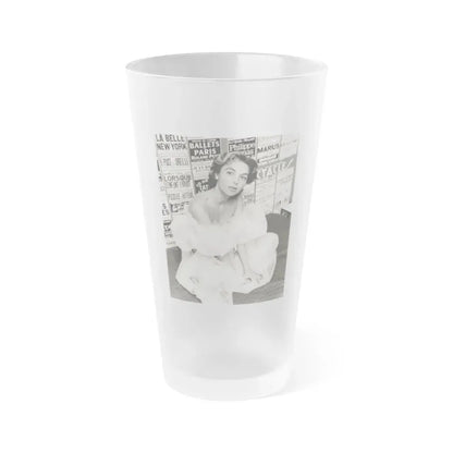 Beverly Garland #80 (Vintage Female Icon) Frosted Pint Glass 16oz 16oz Frosted - Go Mug Yourself