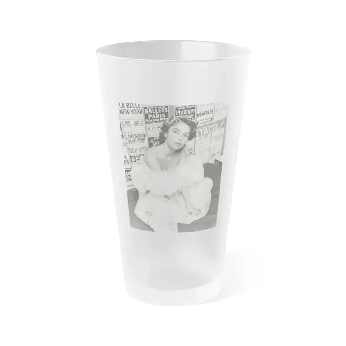 Beverly Garland #80 (Vintage Female Icon) Frosted Pint Glass 16oz 16oz Frosted - Go Mug Yourself