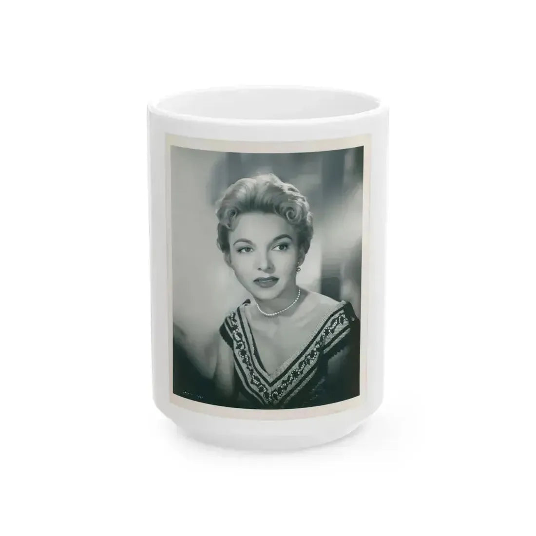 Beverly Garland #81 (Vintage Female Icon) White Coffee Mug 15oz - Go Mug Yourself