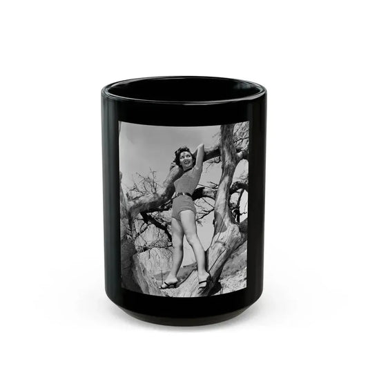 Beverly Garland #84 (Vintage Female Icon) Black Coffee Mug 15oz - Go Mug Yourself