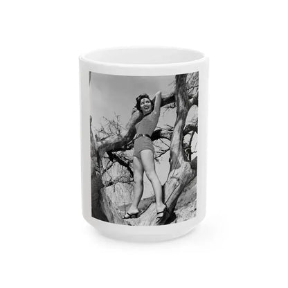 Beverly Garland #84 (Vintage Female Icon) White Coffee Mug 15oz - Go Mug Yourself