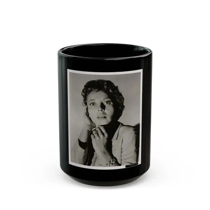Beverly Garland #94 (Vintage Female Icon) Black Coffee Mug 15oz - Go Mug Yourself
