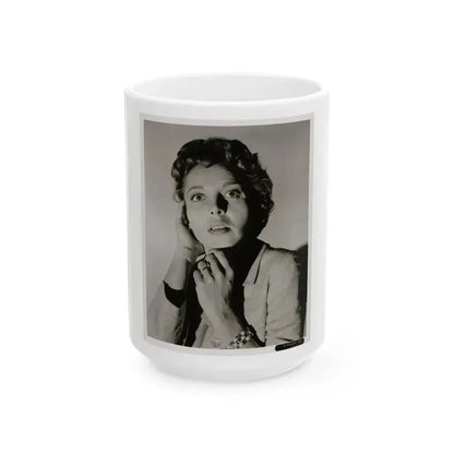Beverly Garland #94 (Vintage Female Icon) White Coffee Mug 15oz - Go Mug Yourself