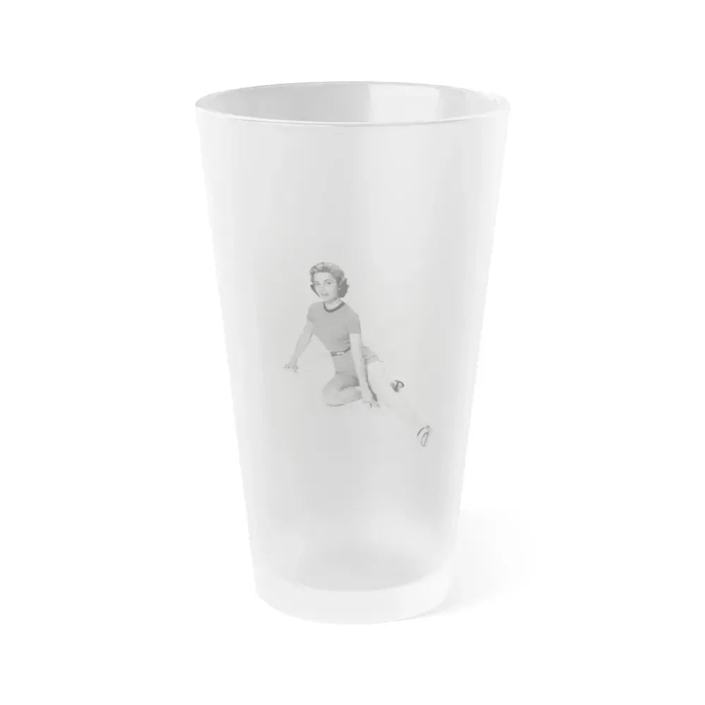 Beverly Garland #95 - 8x10 Vintage B&W Leggy Glamour Promo Photo for ''The Joker Is Wild'' '57 (Vintage Female Icon) Frosted Pint Glass 16oz 16oz Frosted - Go Mug Yourself