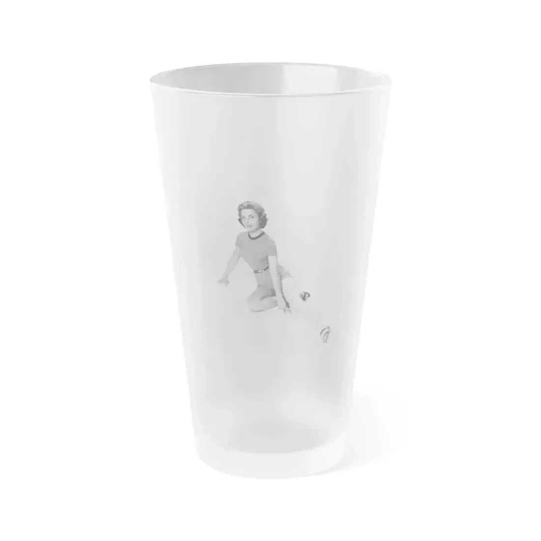 Beverly Garland #95 - 8x10 Vintage B&W Leggy Glamour Promo Photo for ''The Joker Is Wild'' '57 (Vintage Female Icon) Frosted Pint Glass 16oz 16oz Frosted - Go Mug Yourself