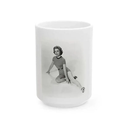 Beverly Garland #95 - 8x10 Vintage B&W Leggy Glamour Promo Photo for ''The Joker Is Wild'' '57 (Vintage Female Icon) White Coffee Mug 15oz - Go Mug Yourself