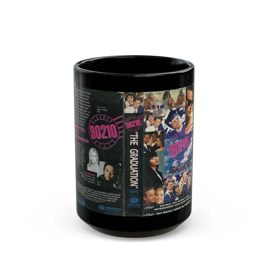 BEVERLY HILLS 90210 THE GRADUATION (VHS COVER) - Black Coffee Mug-15oz-Go Mug Yourself