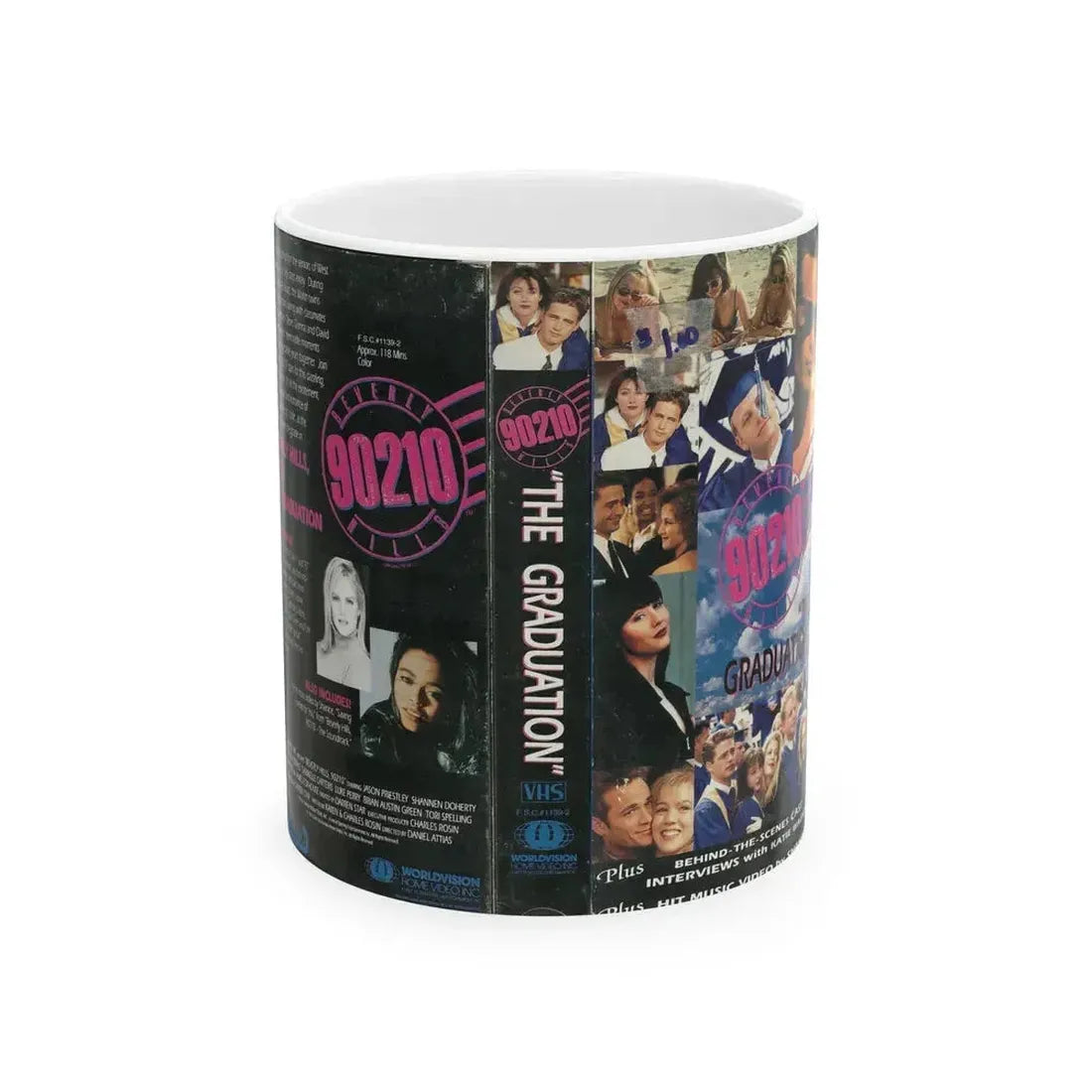 BEVERLY HILLS 90210 THE GRADUATION (VHS COVER) - White Coffee Mug 11oz - Go Mug Yourself