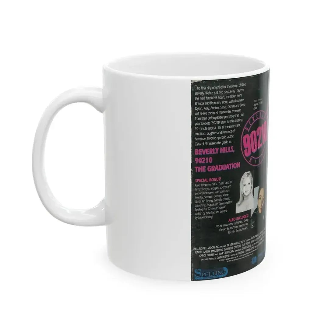 BEVERLY HILLS 90210 THE GRADUATION (VHS COVER) - White Coffee Mug - Go Mug Yourself