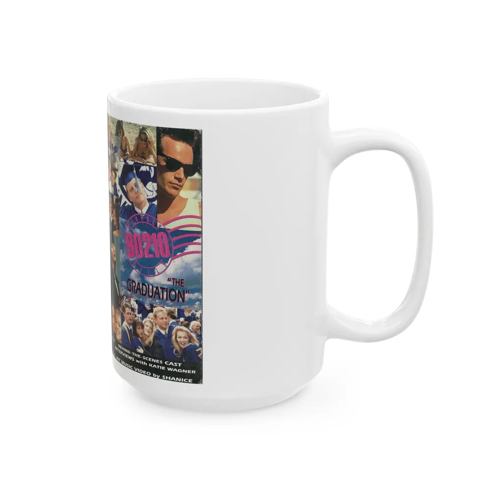 BEVERLY HILLS 90210 THE GRADUATION (VHS COVER) - White Coffee Mug-Go Mug Yourself