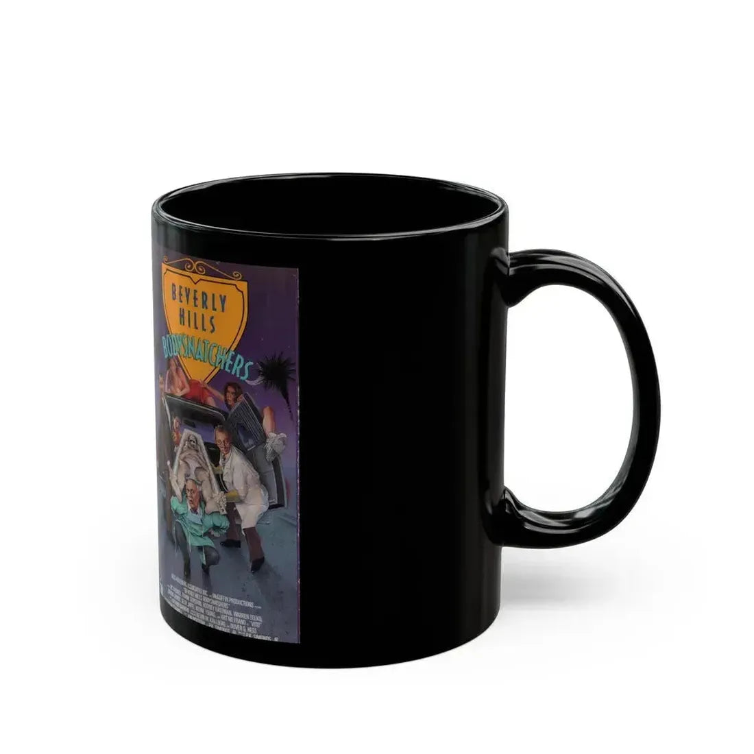 BEVERLY HILLS BODYSNATCHERS (VHS COVER) - Black Coffee Mug - Go Mug Yourself