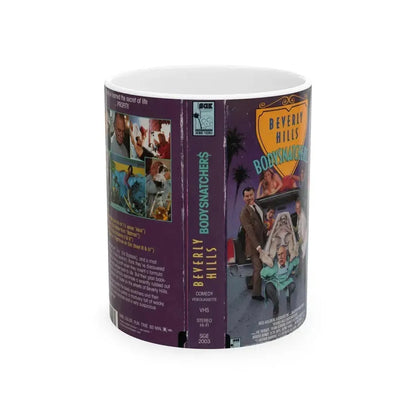 BEVERLY HILLS BODYSNATCHERS (VHS COVER) - White Coffee Mug 11oz - Go Mug Yourself