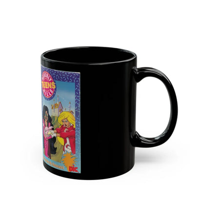 Beverly Hills Teens Cartoon VHS The Dog Ate My Homework (VHS COVER) - Black Coffee Mug-Go Mug Yourself