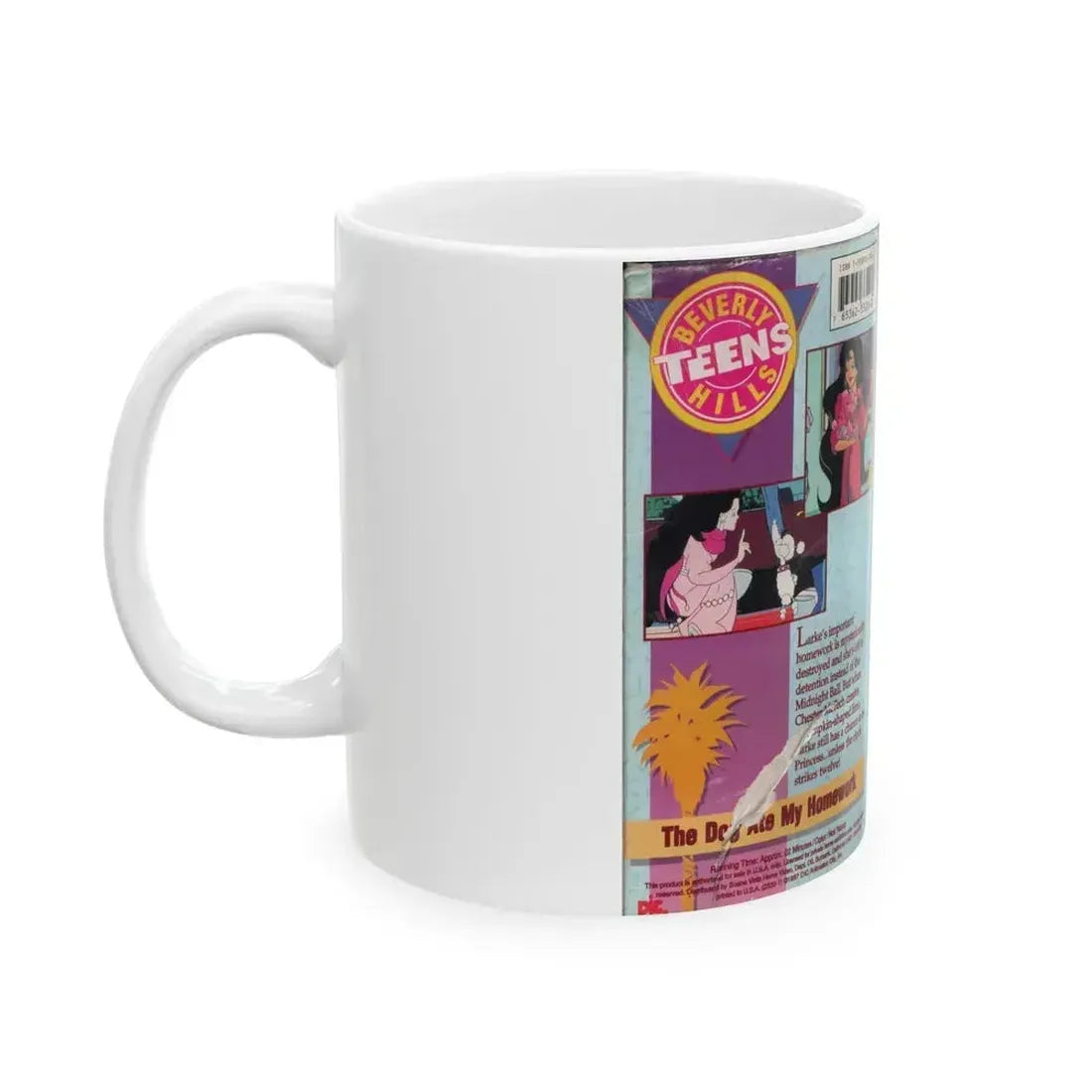 Beverly Hills Teens Cartoon VHS The Dog Ate My Homework (VHS COVER) - White Coffee Mug - Go Mug Yourself