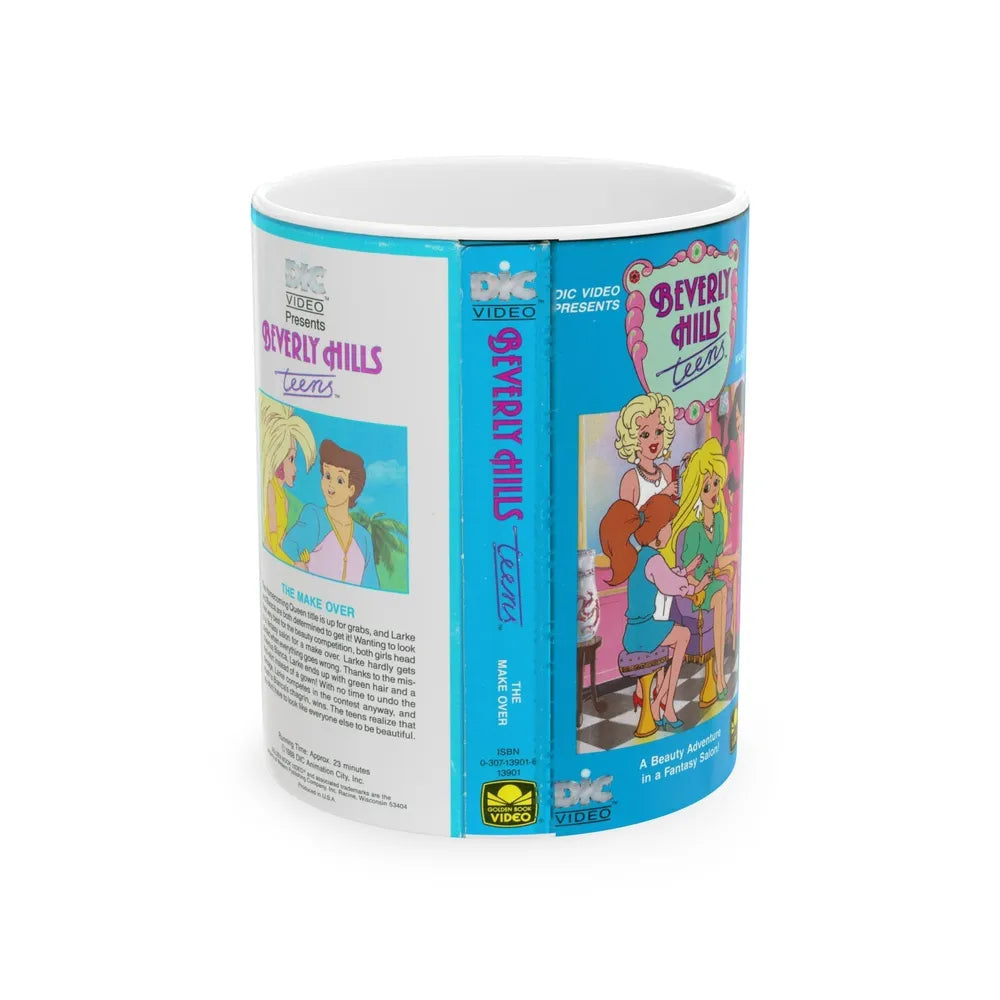 BEVERLY HILLS TEENS THE MAKE OVER (VHS COVER) - White Coffee Mug-11oz-Go Mug Yourself