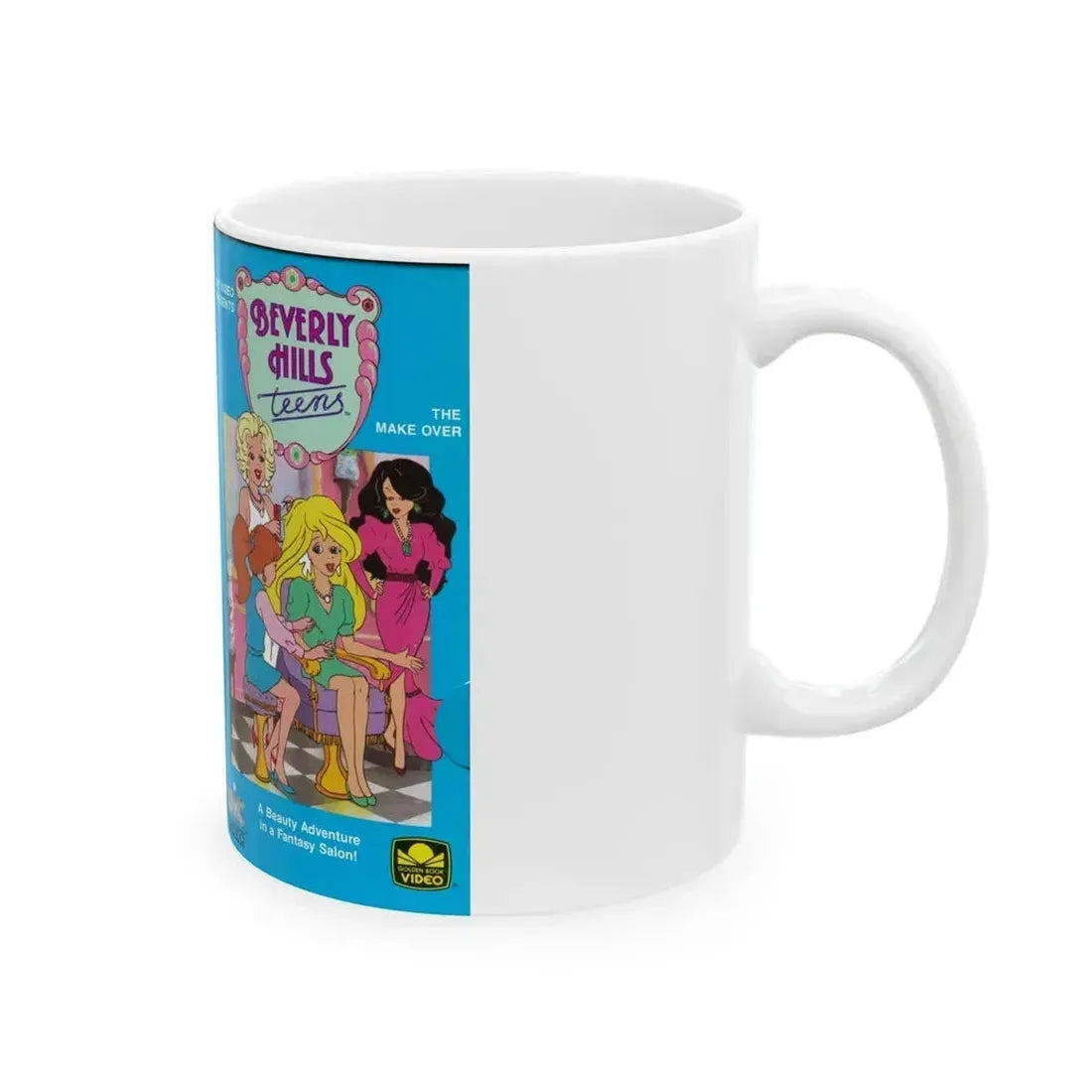BEVERLY HILLS TEENS THE MAKE OVER (VHS COVER) - White Coffee Mug - Go Mug Yourself