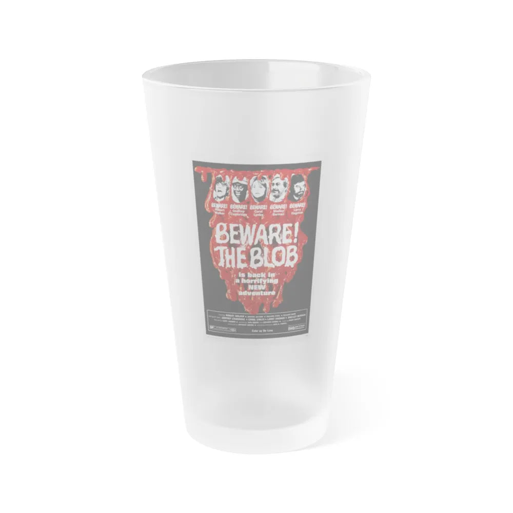 BEWARE! THE BLOB 1972 Movie Poster - Frosted Pint Glass 16oz-16oz-Frosted-Go Mug Yourself