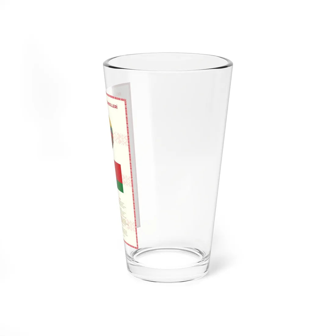 Beyaz Rusyanın Milli Sembolleri (Belarus) (Coat of Arms) Pint Glass 16oz - Go Mug Yourself