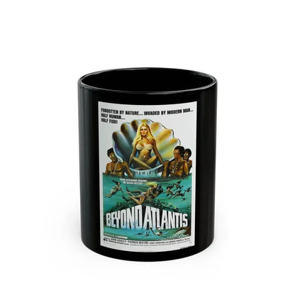 BEYOND ATLANTIS 1973 Movie Poster - Black Coffee Mug 11oz - Go Mug Yourself