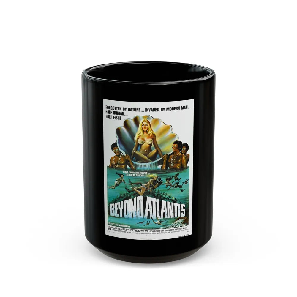 BEYOND ATLANTIS 1973 Movie Poster - Black Coffee Mug-15oz-Go Mug Yourself