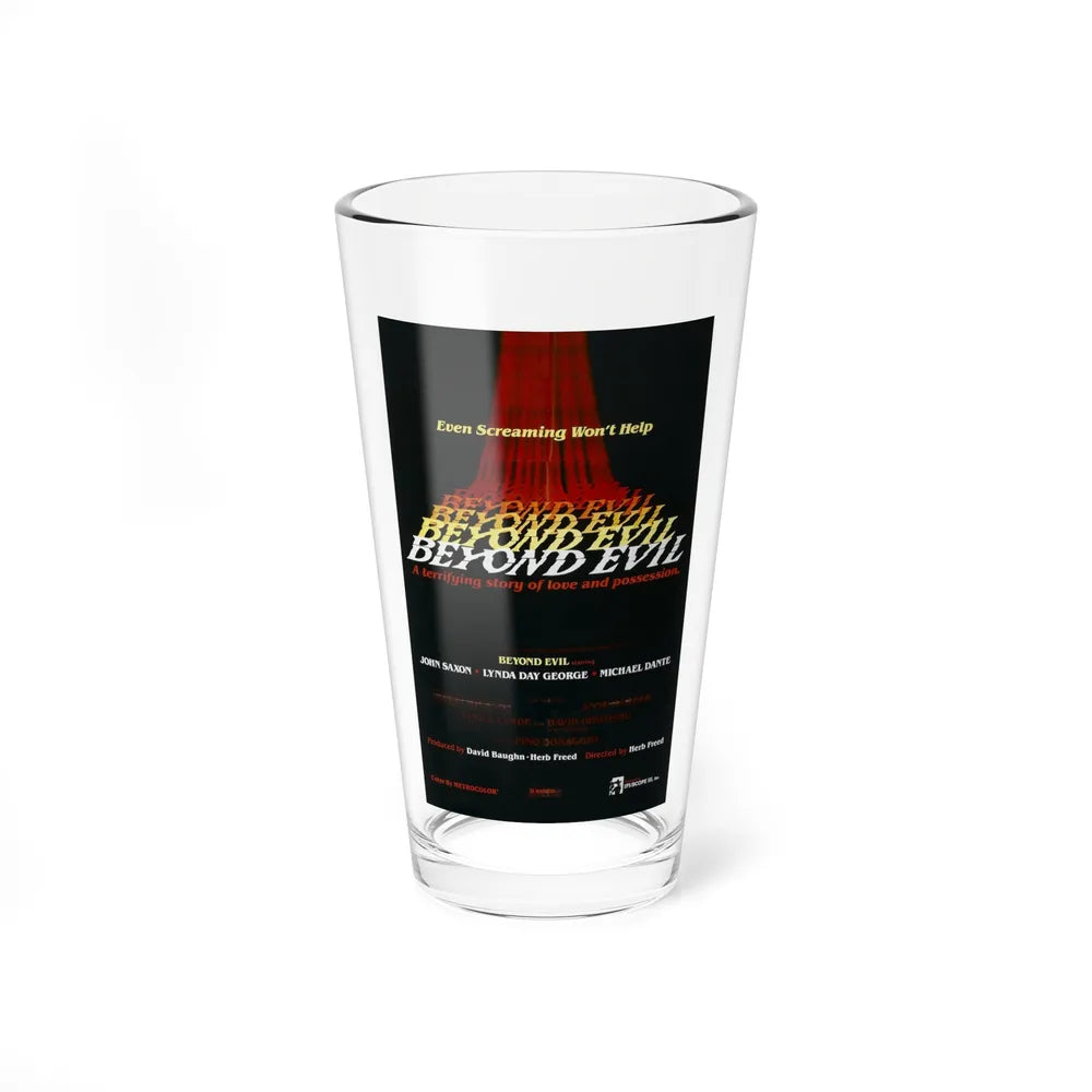 BEYOND EVIL (TEASER) 1980 Movie Poster - Pint Glass 16oz-16oz-Go Mug Yourself