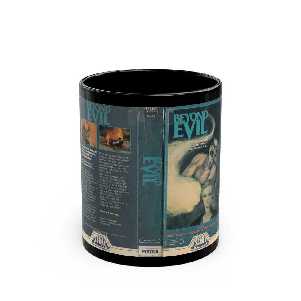 BEYOND EVIL (VHS COVER) - Black Coffee Mug-11oz-Go Mug Yourself