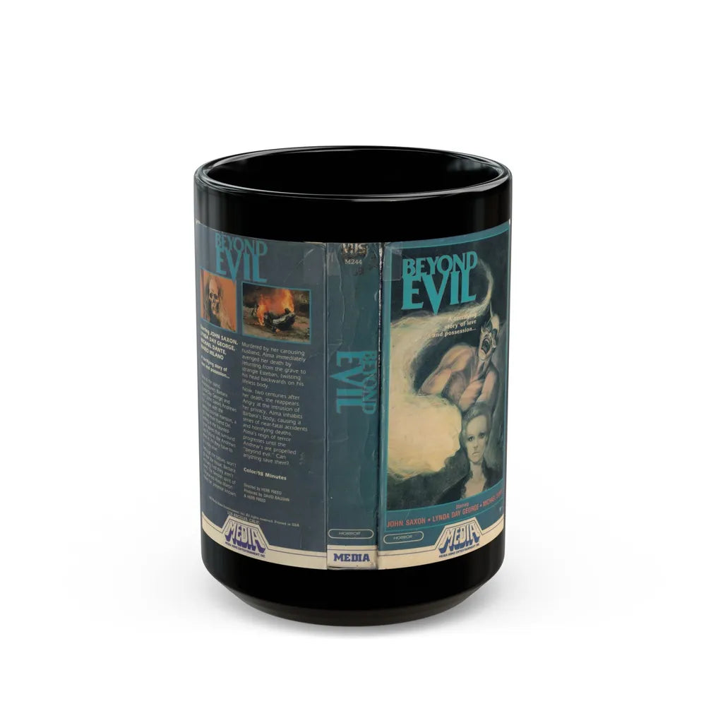 BEYOND EVIL (VHS COVER) - Black Coffee Mug-15oz-Go Mug Yourself