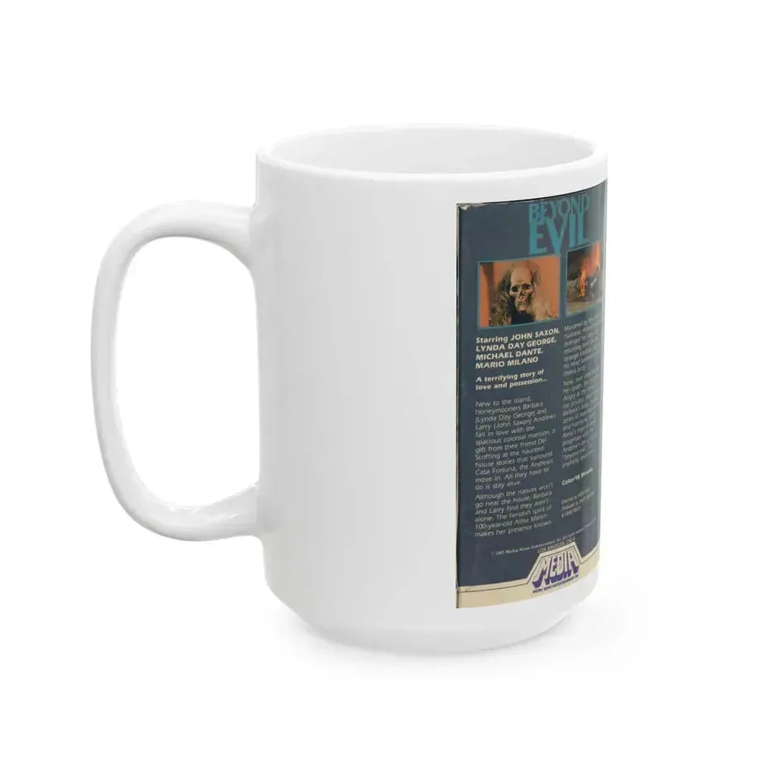 BEYOND EVIL (VHS COVER) - White Coffee Mug - Go Mug Yourself