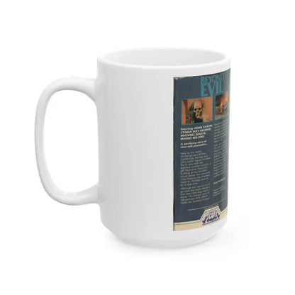 BEYOND EVIL (VHS COVER) - White Coffee Mug - Go Mug Yourself
