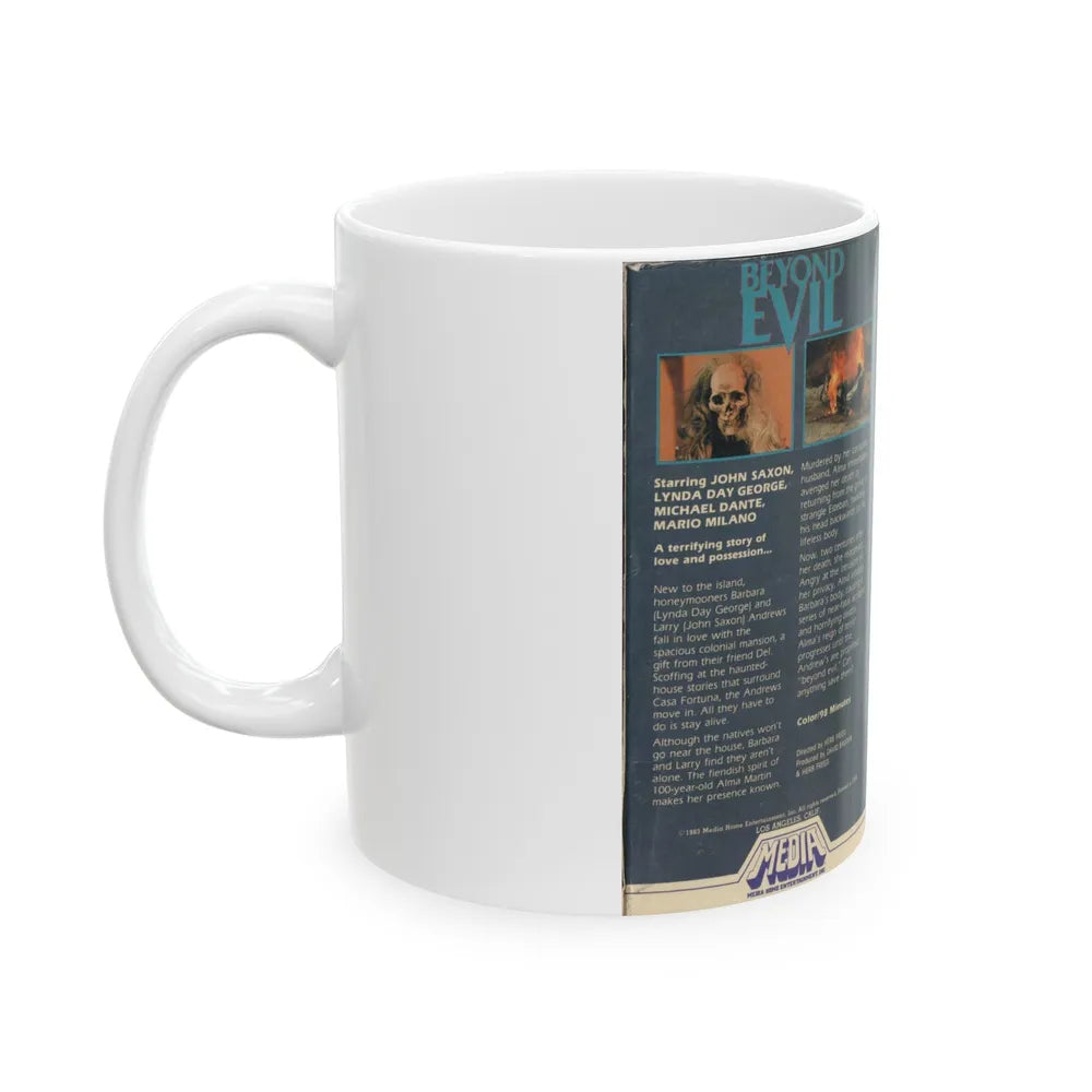 BEYOND EVIL (VHS COVER) - White Coffee Mug-Go Mug Yourself