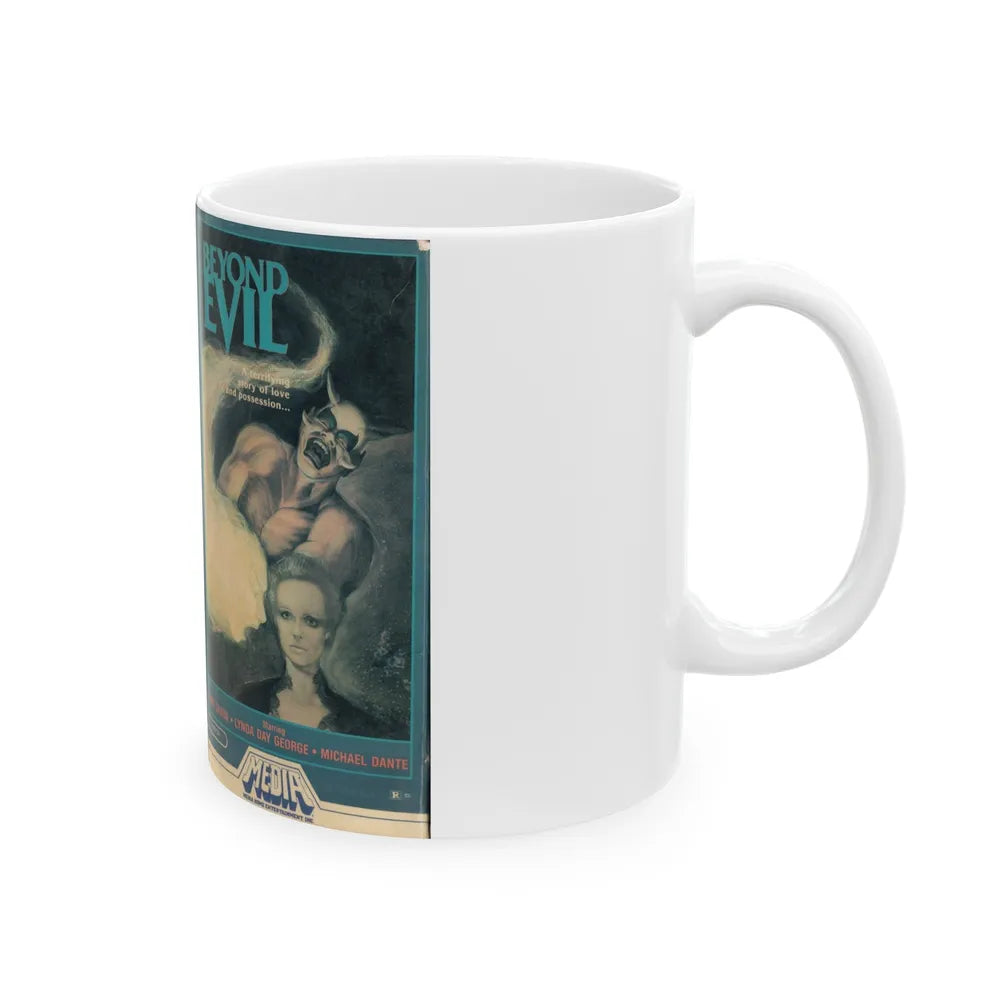 BEYOND EVIL (VHS COVER) - White Coffee Mug-Go Mug Yourself