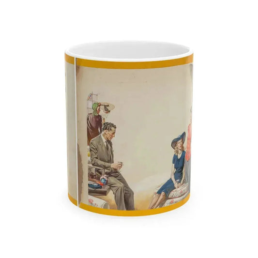 Beyond Expectation, Woman's Home Companion interior illustration, September 1944 - White Coffee Mug 11oz - Go Mug Yourself