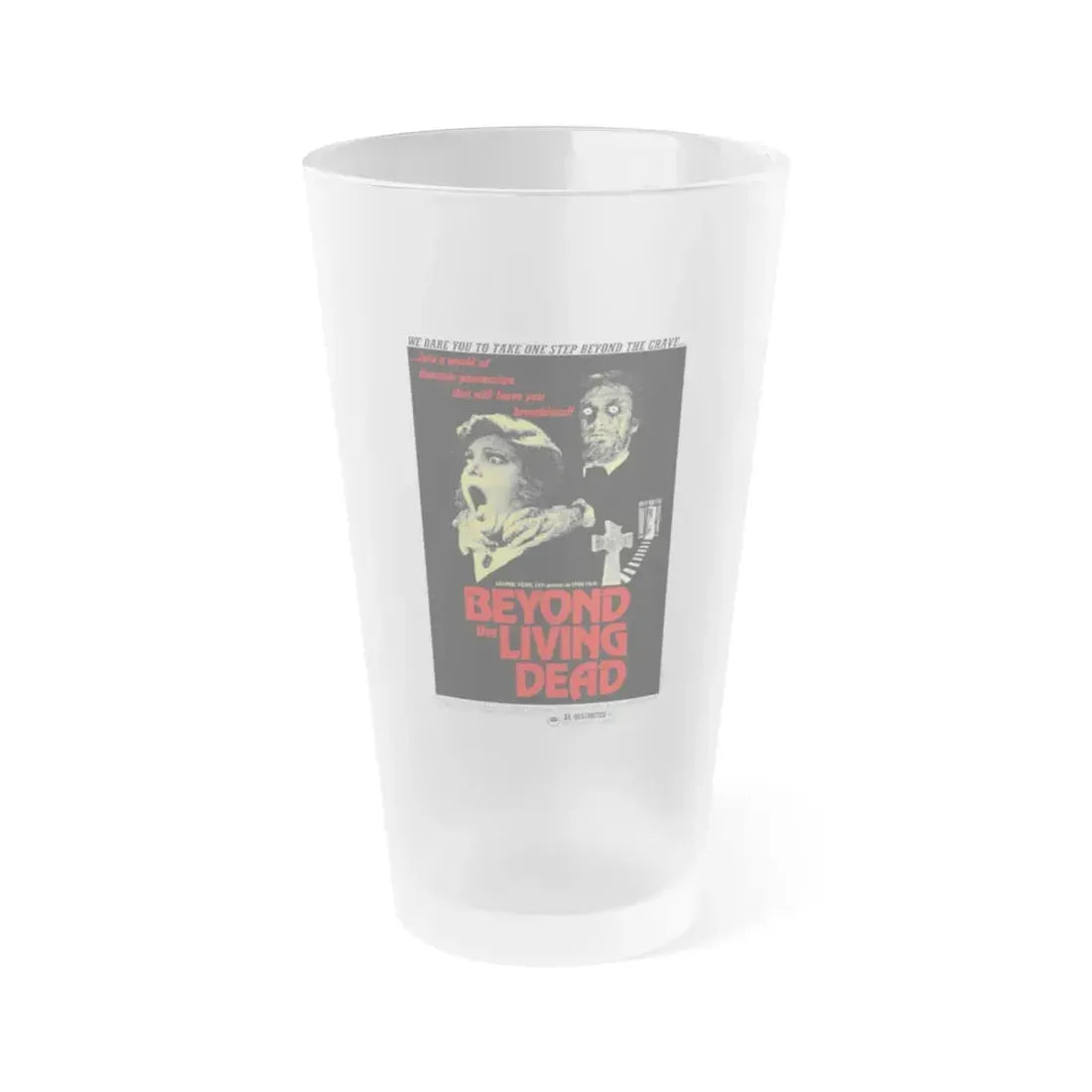 BEYOND THE LIVING DEAD (THE HANGING WOMAN) 1973 Movie Poster - Frosted Pint Glass 16oz Default Title - Go Mug Yourself
