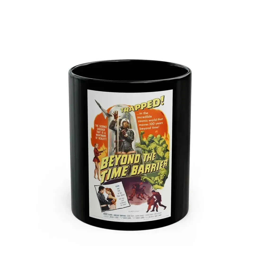 BEYOND THE TIME BARRIER 1960 Movie Poster - Black Coffee Mug 11oz - Go Mug Yourself