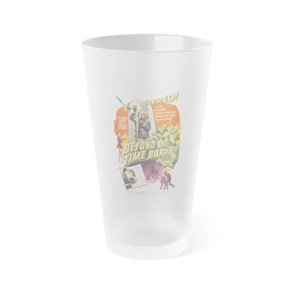 BEYOND THE TIME BARRIER 1960 Movie Poster - Frosted Pint Glass 16oz-16oz-Frosted-Go Mug Yourself