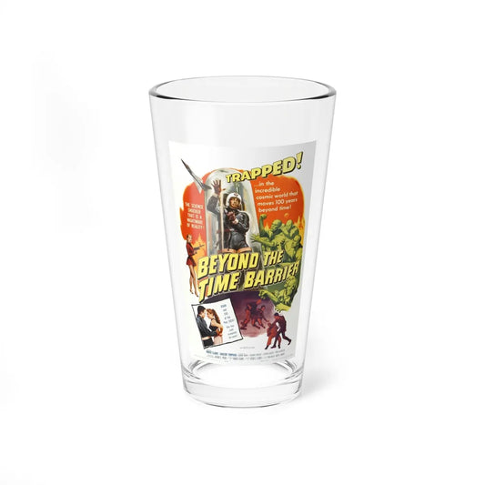 BEYOND THE TIME BARRIER 1960 Movie Poster - Pint Glass 16oz-16oz-Go Mug Yourself