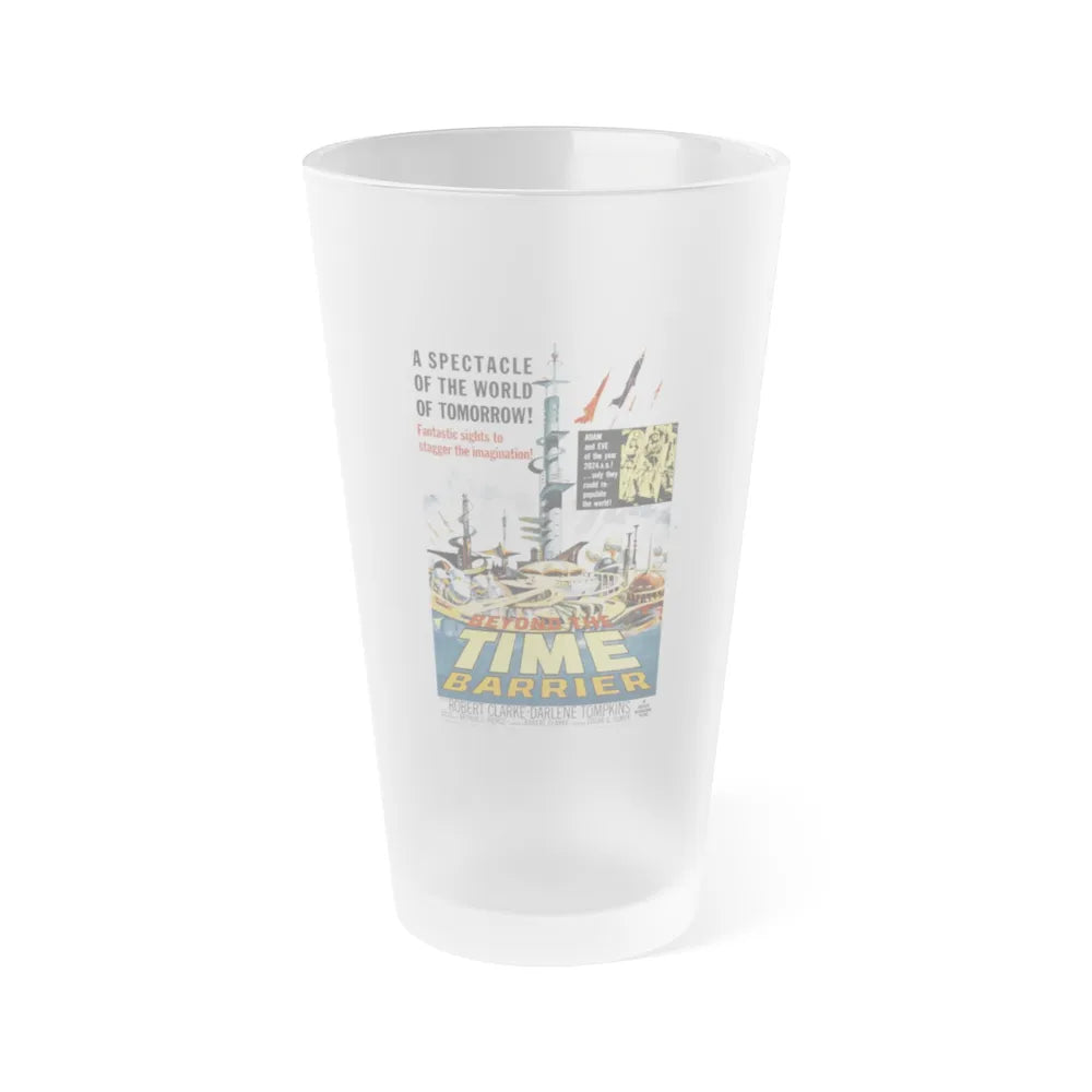 BEYOND THE TIME BARRIER (2) 1960 Movie Poster - Frosted Pint Glass 16oz-Go Mug Yourself