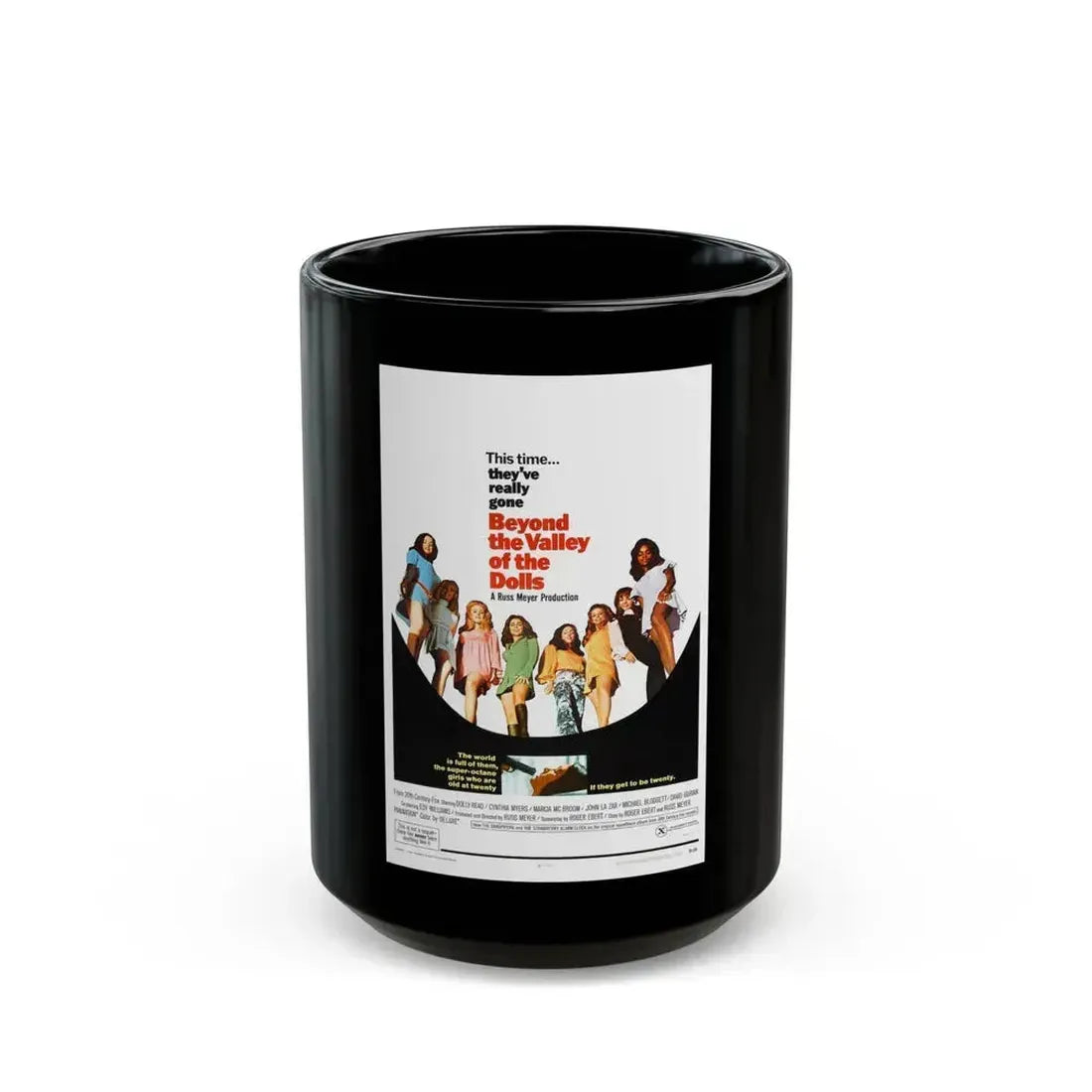 BEYOND THE VALLEY OF THE DOLLS 1970 Movie Poster - Black Coffee Mug 15oz - Go Mug Yourself