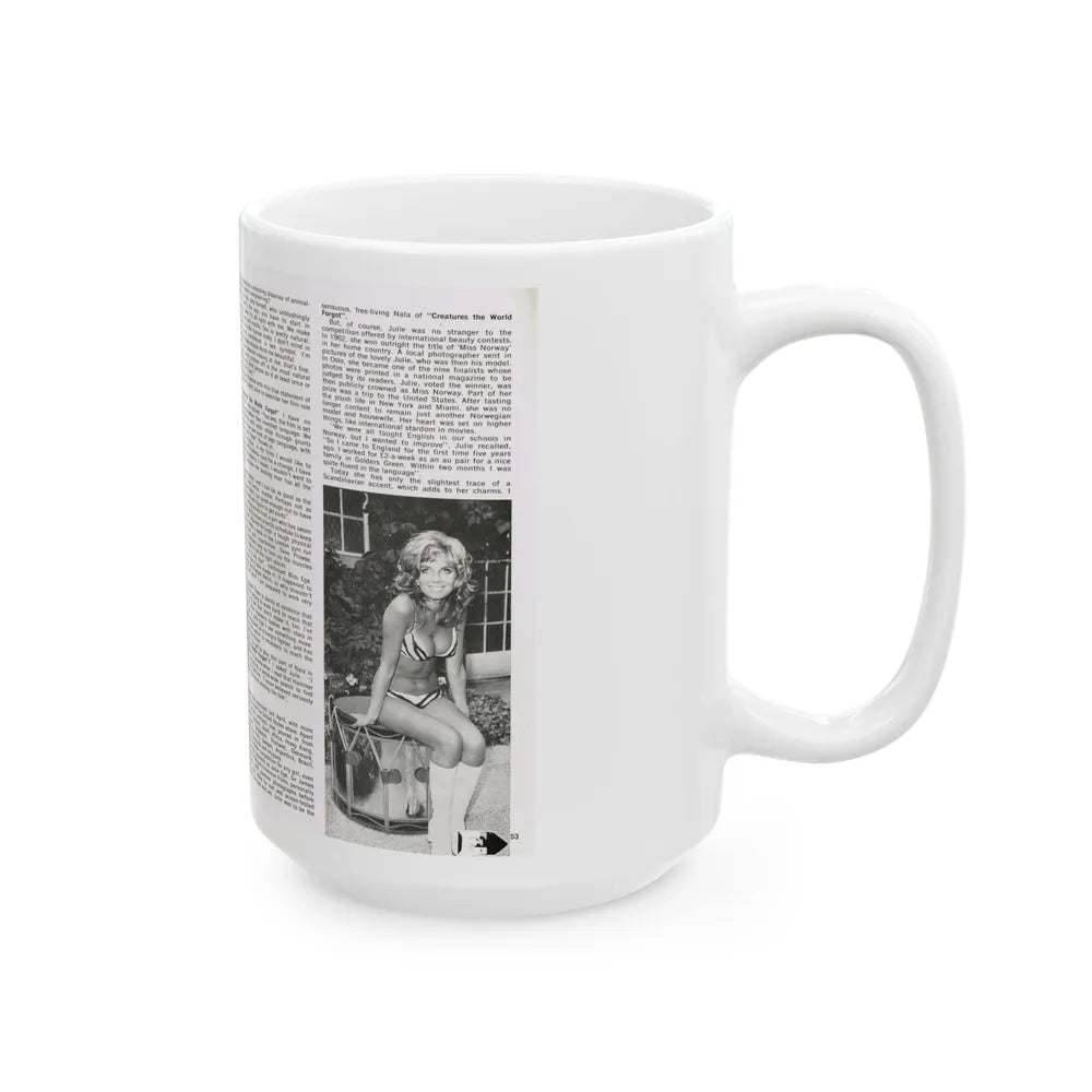 Julie Ege #187 (Vintage Female Icon) White Coffee Mug-Go Mug Yourself