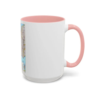 France (1989) (Map) Accent Coffee Mug-Go Mug Yourself