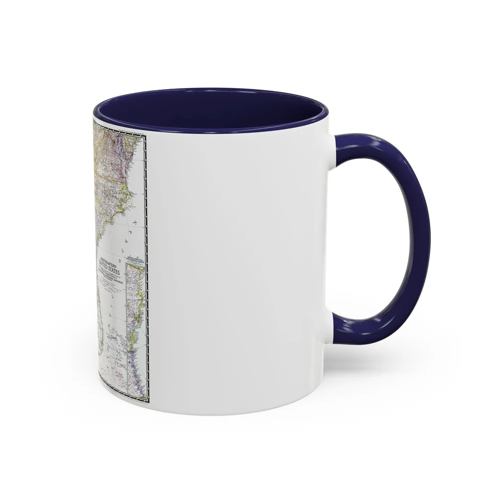 USA - Southeastern (1947) (Map) Accent Coffee Mug-Go Mug Yourself