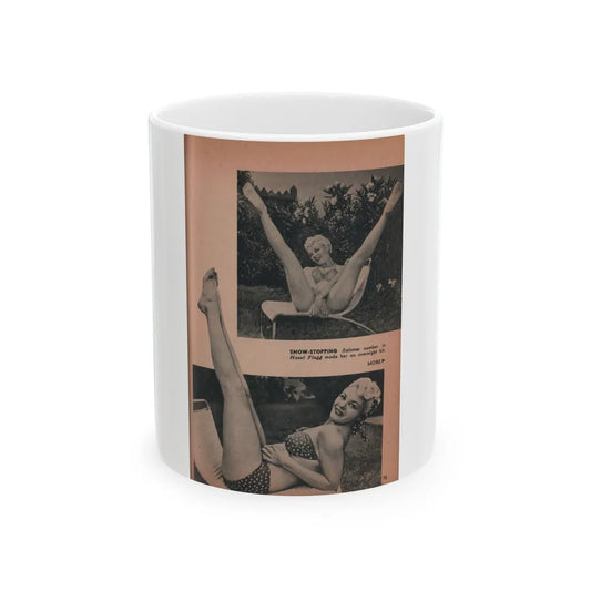 Sheree North #197 - Pages 4 & 5 of 6 with, 3 B&W Photos & Captions from EYE Digest Mag. Oct. 53 (Vintage Female Icon) White Coffee Mug-11oz-Go Mug Yourself