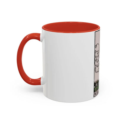 The Ace of p of Pentacles (Tarot Card) Accent Coffee Mug-Go Mug Yourself