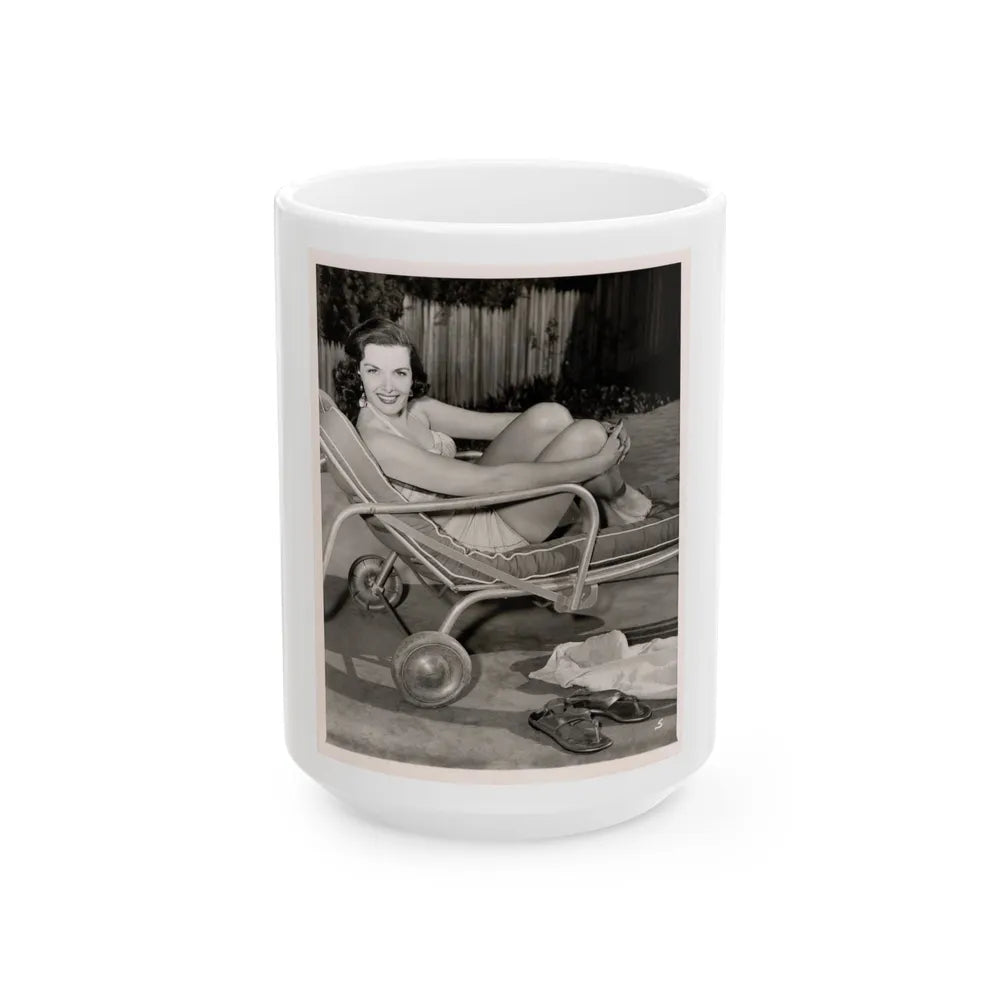 Jane Russell #132 (Vintage Female Icon) White Coffee Mug-15oz-Go Mug Yourself