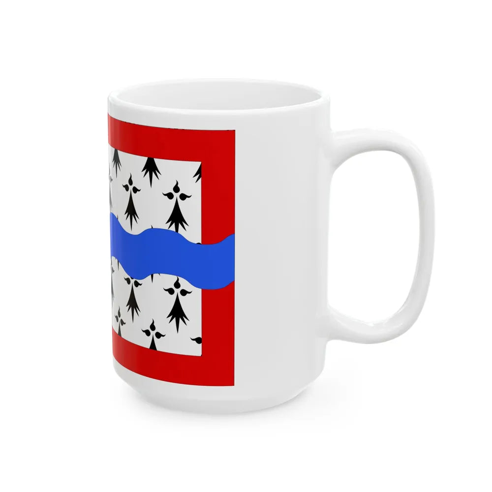 Flag of Haute Vienne France 2 - White Coffee Mug-Go Mug Yourself