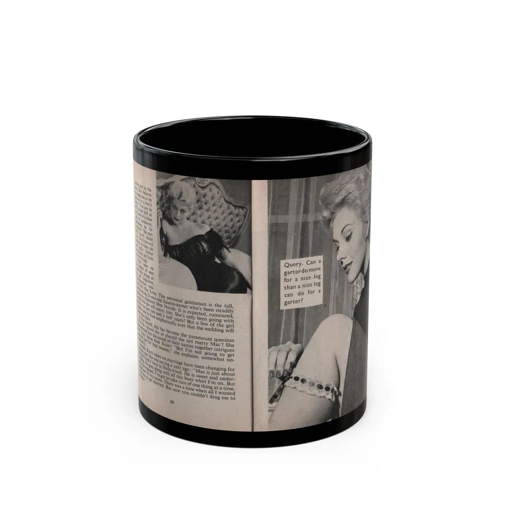 Kim Novak #159 - Scanned Mag. 66 Photos (Vintage Female Icon) Black Coffee Mug-11oz-Go Mug Yourself