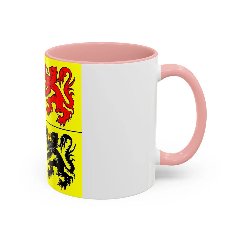 Flag of Hainaut Belgium - Accent Coffee Mug-Go Mug Yourself